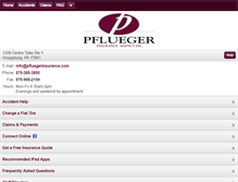 Tablet Screenshot of pfluegerinsurance.com